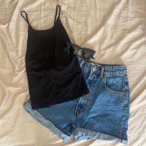 H&M Black Backless Self-Tie Tank